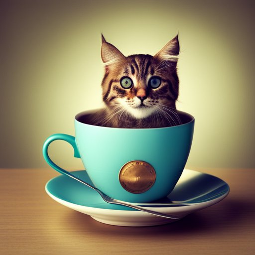 cute cats in cups