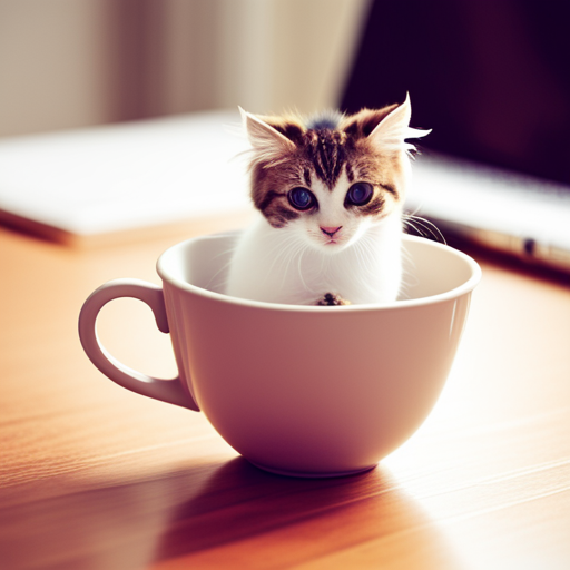 cute cats in cups