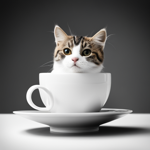 cute cats in cups