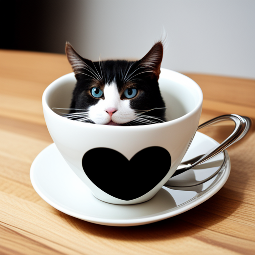 cute cats in cups