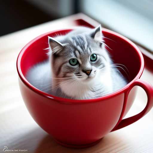 cute cats in cups