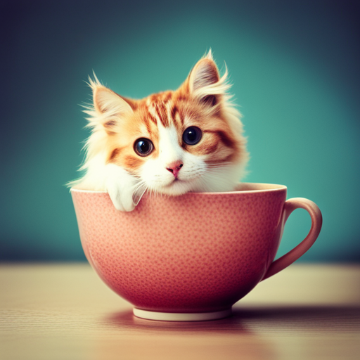 cute cats in cups